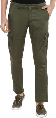 LOUIS PHILIPPE Slim Fit Men Green Trousers