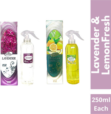 OSR Lavender Spray Lavender and Lemon fresh Air Freshner Spray 250ML Each (Pack of 2)(2 x 250 ml)