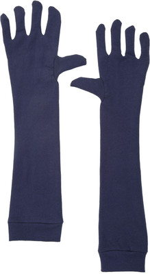 H International Cotton Arm Sleeve For Men & Women(Free, Blue)