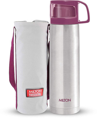 MILTON 750 ml Steel Flask(Pack of 1, Pink, Silver)