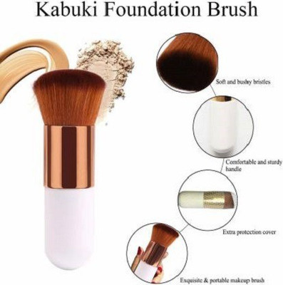 JOTKAPARKASH White Foundation Brush+2 Beauty Blender(Pack of 3)