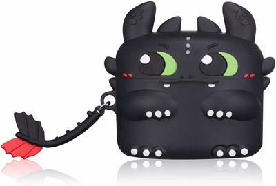 KHR Silicone Press and Release Headphone Case For Apple Airpods Pro 1st Generation(Black)