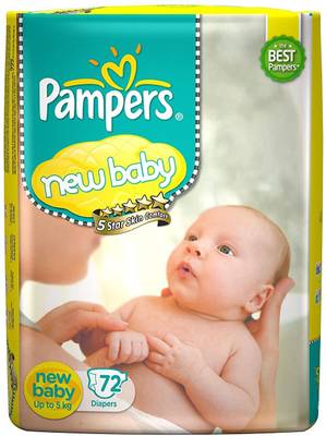 Pampers Active Baby Diapers 72 New Born Extra Small NB XS