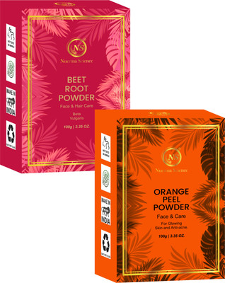 Nuerma Science Beetroot Powder & Orange Peel Powder For Face (Set of 2)(200 g)