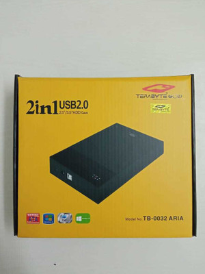 TERABYTE 2 in 1 USB 2.0 External Hard Drive Casing 2.5 and 3.5 Inch 3.5 inch Shock Resistant EXTERNAL HARD DRIVE COVER(For Serial ATA, Black)