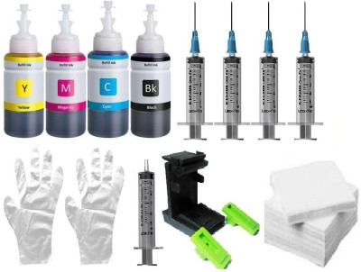 Ang Refill Ink for Use in HP 860 Black & 861 Tricolor Ink Cartridges Compatible With HP cartridge 805/803/680/678/682/818/802/901/703/704/46/21/22/27/28/56/57/ canon 88/98/ Cartridges 100 ML Each Bottle. Black + Tri Color Combo Pack Ink Cartridge