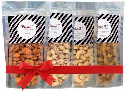 Bharat Assorted Dry Fruits Gift Pack for Diwali | Festive Dry Fruits Gift Pack | Almonds, Cashew, Salted Pista and Raisins Almonds, Cashews, Pistachios, Raisins