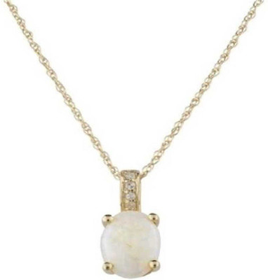RATAN BAZAAR Fire Opal Stone Pendant Natural Fire Opal Stone Unheated & Untreated stone Astrological Purpose for unisex Gold-plated Opal Stone Pendant