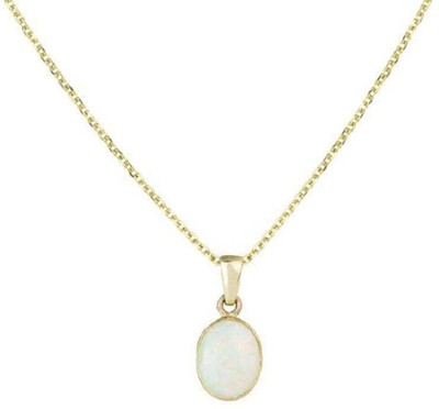 KUNDLI GEMS Gold-plated Opal Stone Pendant