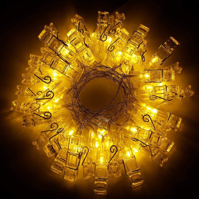 Everbuy 16 LEDs 3 m Yellow Steady Clip Rice Lights(Pack of 1)