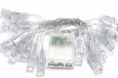 Everbuy 16 LEDs 3 m White Steady Clip Rice Lights(Pack of 2)