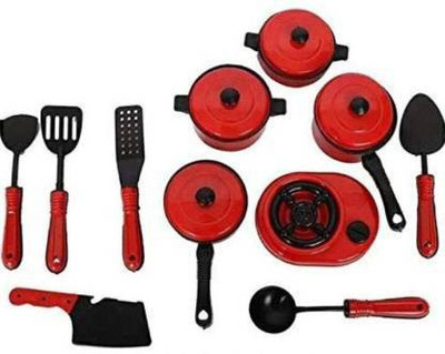 LooknlveSports Pretend Play Kitchen Cooking PlaySet for Kids Kitchen Ware Set for Girls