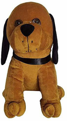Unique Sale Sitting Dog Stuffed Soft Plush for Kid's Soft Toy and Birthday  - 30 cm(Brown)
