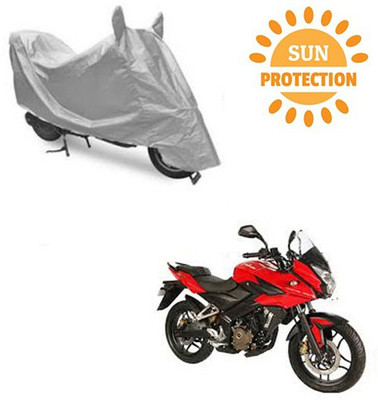 saanvi Waterproof Two Wheeler Cover for Bajaj(Pulsar AS 150, Silver)
