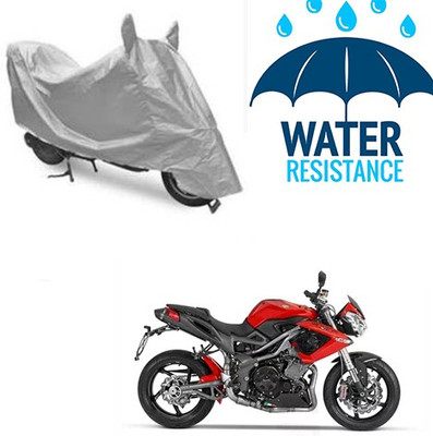 saanvi Waterproof Two Wheeler Cover for DSK Benelli(TNT R, Silver)