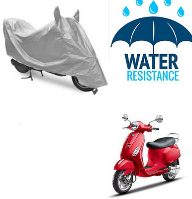 saanvi Waterproof Two Wheeler Cover for Piaggio(Vespa VXL, Silver)