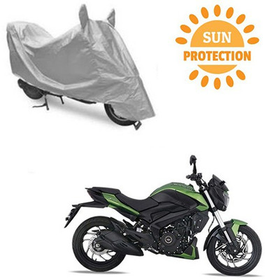 saanvi Waterproof Two Wheeler Cover for Bajaj(Dominar, Silver)
