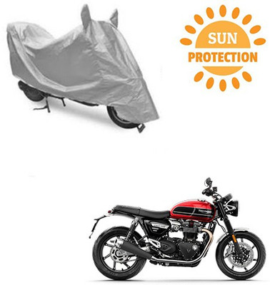 Motoren Waterproof Two Wheeler Cover for Triumph(Twin, Silver)