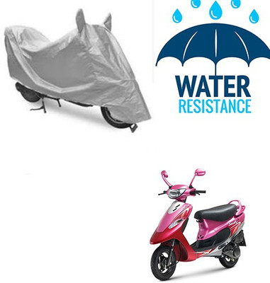 saanvi Waterproof Two Wheeler Cover for TVS(Scooty Pep+, Silver)