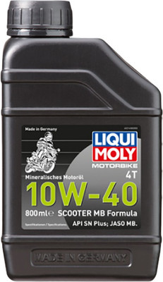 Liqui Moly 21458 4T 10W-40 API SN Plus JASO MB Full-Synthetic Engine Oil(800 ml, Pack of 1)