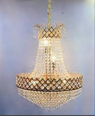 SAVORADE CRYSTAL JHOOMER 480 MM HANGING PENDANT CEILING LAMP GLAM LOOK Chandelier Ceiling Lamp(Gold)