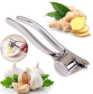 OWN SERVICE POINT Stainless Steel Garlic Press Crusher Vegetable & Fruit Scraper(1)