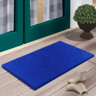 AMRO HOME NEEDS PVC (Polyvinyl Chloride) Door Mat(Blue, Medium)