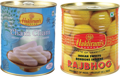 Haldiram's Rajbhog and Chamcham (Combo Pack) Tin(2 x 1 kg)