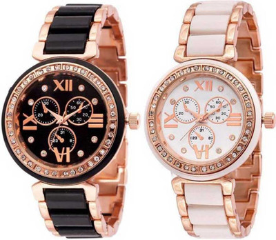 NEWMODIFIED NEW DIMOND TWO SET MULTICOLER Analog Watch  - For Women