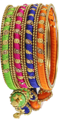 NMII Metal Zircon Bangle Set(Pack of 12)