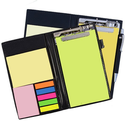 PAPERLLA Memo Neon and Yellow Note Pad Organiser/Memo Notebook Holder for Office and Gifting Purpose (Set of 2) Pocket-size Memo Pad UNRULED 50 Pages(NEON, Yellow, Pack of 2)