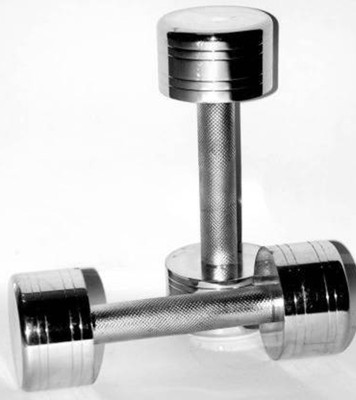 Dinetic Set of 2pcs x 5 Kg Steel Dumbbells (10KG) Fixed Weight Dumbbell(5 kg)
