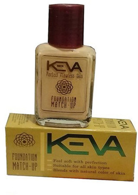 KEVA Foundation | Perfect Match-up blends with natural color of skin with smooth finish making it feel soft with perfection 90 ml ( Pack of 3 ) Foundation(Skin Color, 90 ml)