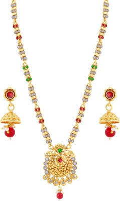 NM CREATION Alloy Gold-plated Multicolor Jewellery Set(Pack of 1)