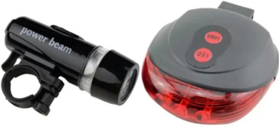 FASTPED Bicycle Light Combo of Front and Rear Light LED Front Rear Light LED Front Rear Light Combo(Black)