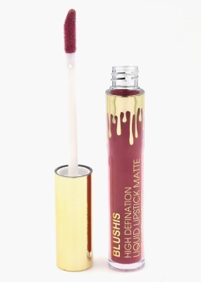 BLUSHIS High Defination Non Transfer Liquid Matte Lipstick(plum, 7 ml)