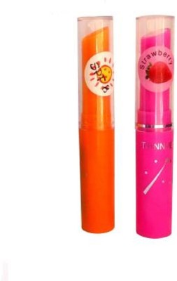 PINNER New Multi Color Pink magic (1 Orange , 1 Pink ) Color Change Lipblam Multi Color(Pack of: 1, 2 g)