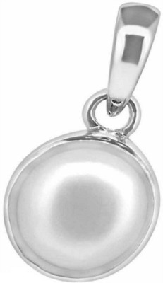 Jaipur Gemstone Pearl pendant Natural Pearl / Moti 6.00 ratti stone Astrological & Certified for unisex Silver Pearl Stone Pendant
