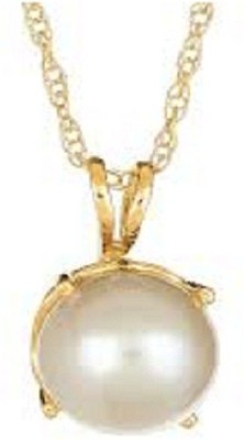 Jaipur Gemstone Pearl Stone Pendant 5.00 ratti Pearl / Moti stone Effective & Good quality stone Astrological Purpose for men & women Gold-plated Pearl Stone Pendant