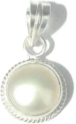 Jaipur Gemstone south sea Pearl Pendant natural 6.00 carat stone Pearl / moti Stone Unheated & Untreated and Certified for unisex Silver Pearl Stone Pendant