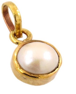 Jaipur Gemstone South Sea Pearl Pendant Original Pearl stone 5.25 ratti stone Astrological Purpose for unisex Gold-plated Pearl Stone Pendant