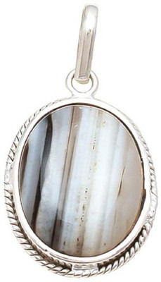 RATAN BAZAAR Sulemani Hakik / Agate stone 7.00 carat stone Natural Lab Certified and Astrological Purpose for unisex Silver Agate Stone Pendant