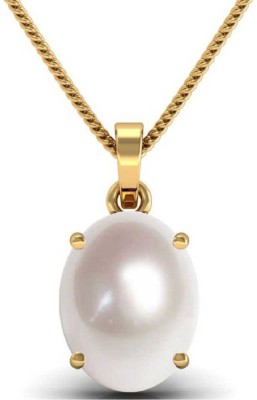KUNDLI GEMS South Sea Pearl Pendant Natural 7.00 ratti stone effective & goog quality stone Certified for men & women Gold-plated Pearl Stone Pendant