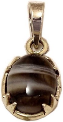 KUNDLI GEMS Sulemani hakik / Agate stone Pendant 6.25 ratti stone Hakik Lab Certified for Astological Purpose Unisex Silver Agate Stone Pendant