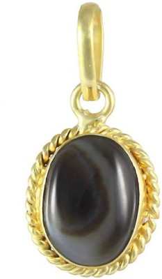 KUNDLI GEMS sulemani Hakik Pendant Natural Agate 6.00 carat stone Lab certified Astrological Purpose for men & women Gold-plated Agate Stone Pendant