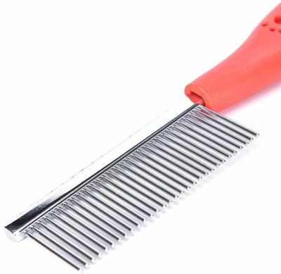 DIALPETS Red Paw Printed Dog Comb Basic Comb for  Dog, Cat