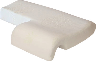 The White Willow Couple Arm Hug Memory Foam Motifs Sleeping Pillow Pack of 1(White)