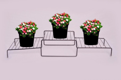 SHIYON Flower Pot or Plant Stand (3 Floors Stand in Pack of 1) Plant Container Set(Metal)