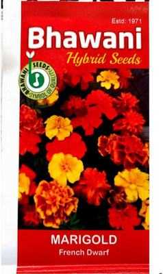 Bhawaniseeds Marigold French Dwarf Mix Seed(100 per packet)
