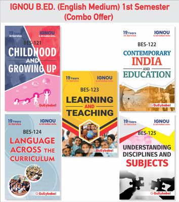IGNOU B.ED. BES-121 BES-122 BES-123 BES-124 BES-125 (English Medium) First Year COMBO Of IGNOU Help Books With Solved Previous Years Question Papers Important Exam Notes(Paperback, Gullybaba.com Panel) IGNOU B.ED. BES-121 BES-122 BES-123 BES-124 BES-125 (English Medium) First Year COMBO Of IGNOU Help Books With Solved Previous Years Question Papers Important Exam Notes(Paperback, Gullybaba.com Panel)